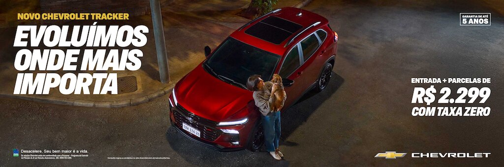 Novo Chevrolet Tracker com Taxa Zero e Garantia de 5 anos